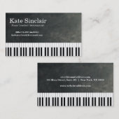 Elegante Moderne Musik Beruflich Piano Lehrer Visitenkarte (Vorne/Hinten)