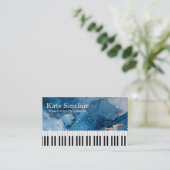 Elegante Moderne Musik Beruflich Piano Lehrer Visitenkarte (Stehend Vorderseite)