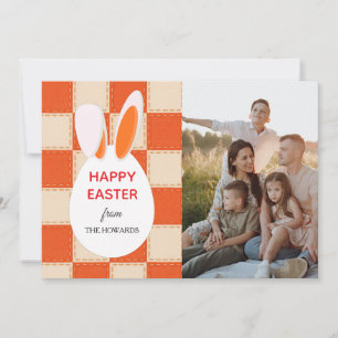 Elegante moderne Muster Frohe Ostern Foto Feiertagskarte