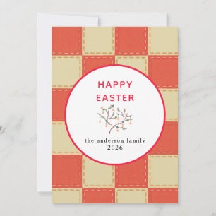 Elegante moderne Muster Frohe Ostern Foto Feiertagskarte