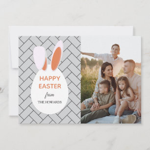 Elegante moderne Muster Frohe Ostern Foto Feiertagskarte