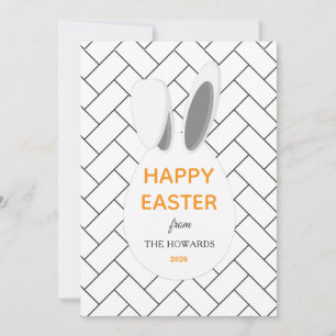 Elegante moderne Muster Frohe Ostern Foto Feiertagskarte