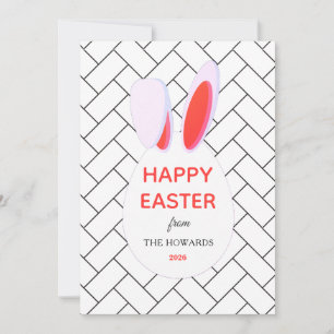 Elegante moderne Muster Frohe Ostern Foto Feiertagskarte