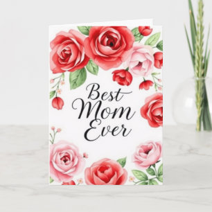 Elegante moderne Muttertags-Karte mit Blumenmotiv Karte