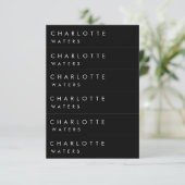 Elegante moderne Name-Platzkarte Ankündigung (Stehend Vorderseite)