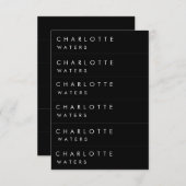 Elegante moderne Name-Platzkarte Ankündigung (Vorne/Hinten)