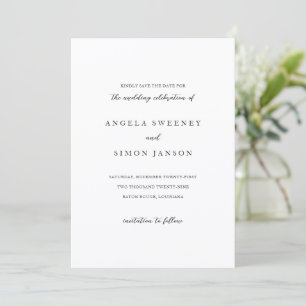 Elegante moderne neutrale Hochzeit Save The Date