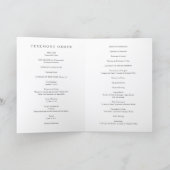 Elegante moderne neutrale katholische Hochzeit Programm (Innenseite)
