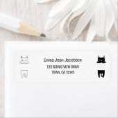 Elegante Moderne Niedliche Katzen 2 Fotos Rücksend (Insitu)