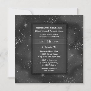 Elegante Moderne Night Sky Galaxy Hochzeitsfeier Einladung