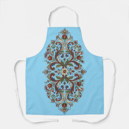 Elegante moderne norwegische Rosemaling-Blumenkuns Schürze