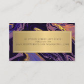 Elegante moderne Ombre Marble Gold Touch Visitenkarte (Rückseite)