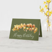 Elegante moderne Orchideen Grüne Blume Geburtstag Karte (Gelbe Blume)