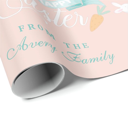 Elegante Moderne Ostern Personalisiert Geschenkpapier (Rolleneckpunkt)