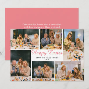 Elegante Moderne Osternfamilie 6 Foto Feiertagskarte