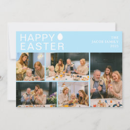 Elegante moderne Osternfamilie Fünf Foto Feiertagskarte