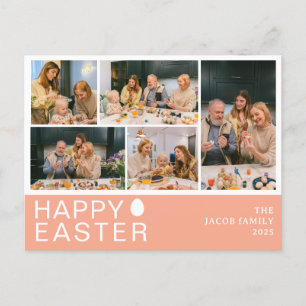 Elegante moderne Osternfamilie Fünf Foto Feiertagspostkarte
