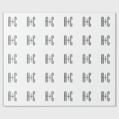 Elegante, moderne Paare | Weiß und Schwarz Geschenkpapier (Flach)