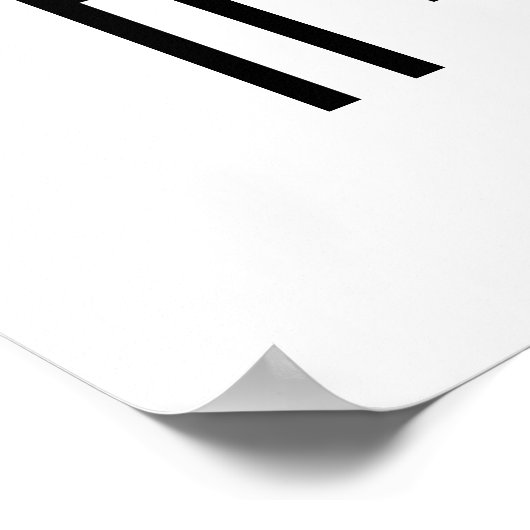 Elegante, moderne Paare | Weiß und Schwarz Poster (Ecke)