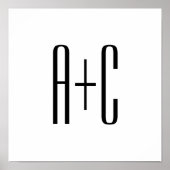 Elegante, moderne Paare | Weiß und Schwarz Poster (Vorne)