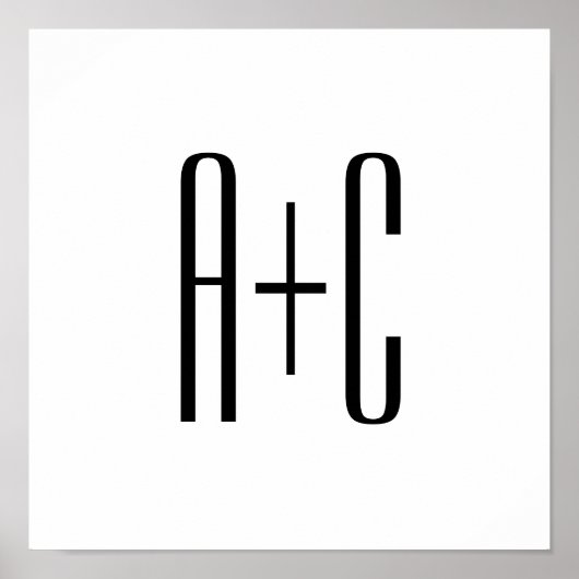 Elegante, moderne Paare | Weiß und Schwarz Poster (Vorne)