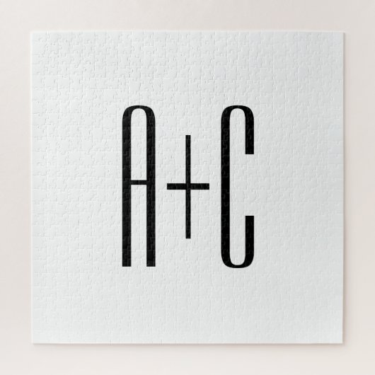 Elegante, moderne Paare | Weiß und Schwarz Puzzle (Vertikal)