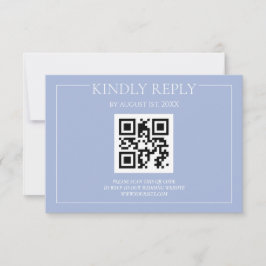 Elegante Moderne Pastel Blue Wedding RSVP Karte