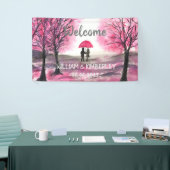 Elegante Moderne, pastellrosa, florale rustikale H Banner (Messeveranstaltung)