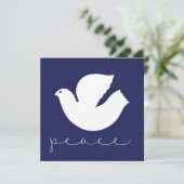 Elegante Moderne Peace Holiday Card Feiertagskarte (Stehend Vorderseite)