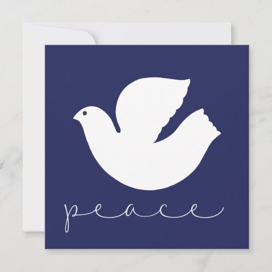 Elegante Moderne Peace Holiday Card Feiertagskarte (Vorderseite)