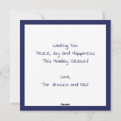 Elegante Moderne Peace Holiday Card Feiertagskarte (Rückseite)