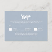 Elegante moderne Peonies Blue Wedding QR Code UAWG Begleitkarte (Vorderseite)