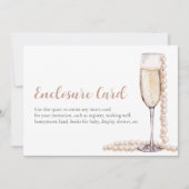 Elegante, moderne Perlen und Prosecco Umschließung Einladung (Vorderseite)