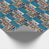 Elegante, moderne Personalisierte 9-Foto-Geburtsta Geschenkpapier (Ecke)