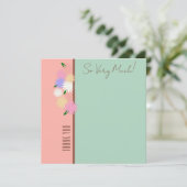 Elegante moderne Personalisierte Blumen Dankeschön (Stehend Vorderseite)
