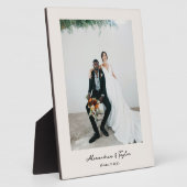 Elegante Moderne Personalisierte Hochzeitsbühne Fo Fotoplatte (Seite)