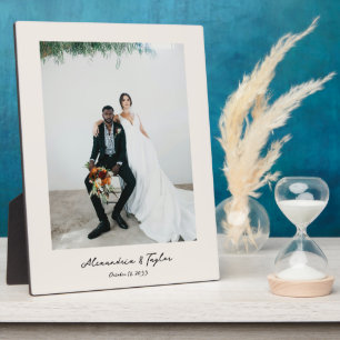 Elegante Moderne Personalisierte Hochzeitsbühne Fo Fotoplatte