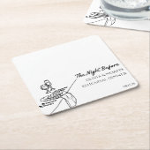 Elegante Moderne Personalisierte Probe Abendessen Rechteckiger Pappuntersetzer (angewinkelt)