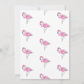 Elegante moderne Pink Flamingo Baby Dusche Einladung (Rückseite)