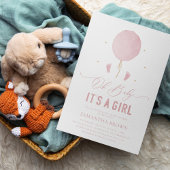 Elegante moderne Pink Girl Baby Dusche Einladung