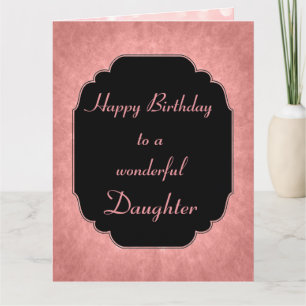 Elegante moderne pinke Happy Birthday Tochter Karte