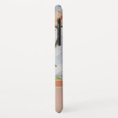 Elegante moderne Platterbsen mit Orange Monogram N Case-Mate iPhone Hülle (Hinten/Links)