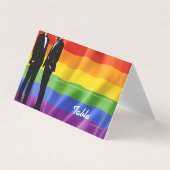 Elegante moderne Platzkarten in Regenbogenfarben f (Vorderseite)
