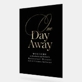 Elegante Moderne Probe Abendessen Schwarz Willkomm Acrylschild (Winkel)