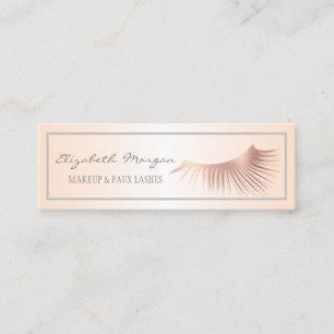 Elegante moderne professionelle falsche Wimpern, R Mini Visitenkarte
