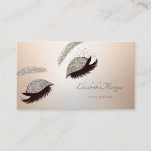 Elegante moderne professionelle Glitter-Kunstwimpe Visitenkarte