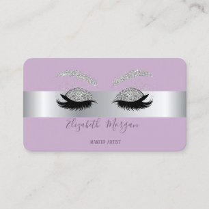 Elegante moderne professionelle silberne Glitter-W Visitenkarte