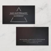 Elegante moderne pyramide Visitenkarten Visitenkarte (Vorne/Hinten)