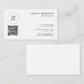Elegante moderne QR-Code-Vorlage Hochladen Ihres L Visitenkarte (Vorne/Hinten)