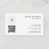 Elegante moderne QR-Code-Vorlage Hochladen Ihres L Visitenkarte (Vorderseite)